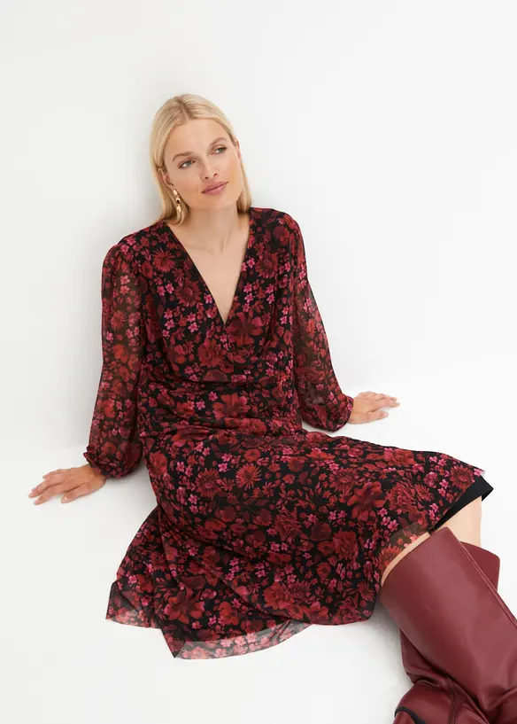 Robe en jersey et mesh, bonprix