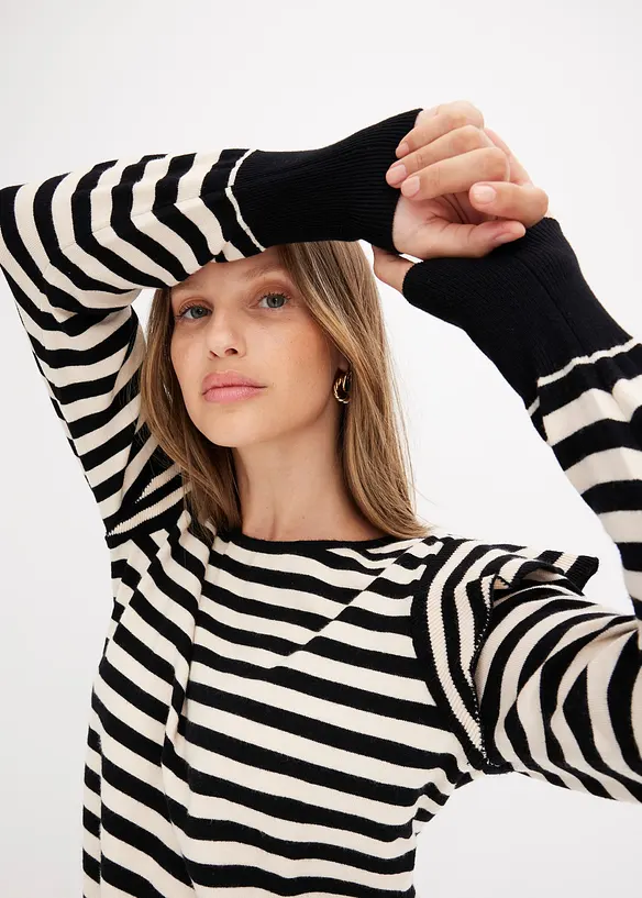 Pull doux en fine maille de viscose mélangée, bonprix