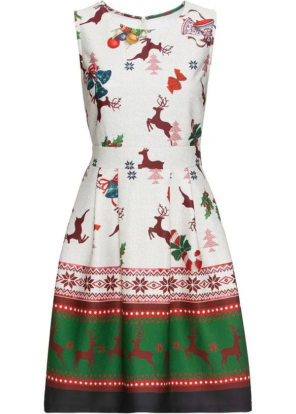 Robe fourreau en néoprène avec un motif de Noël, bonprix