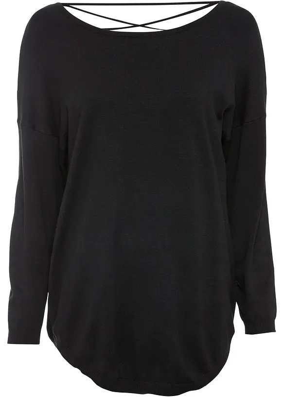 Pull en fine maille de viscose mélangée, bonprix