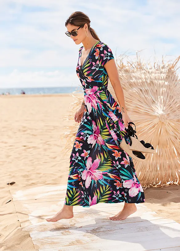 Robe longue portefeuille, bonprix