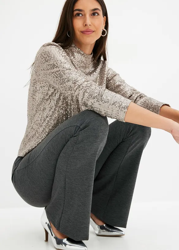 Pantalon en jersey en punto di roma, bonprix