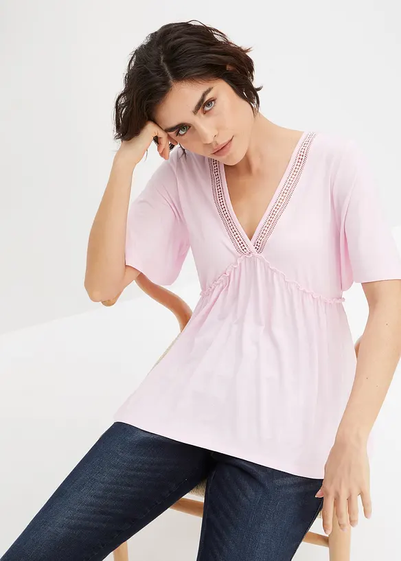 T-shirt boh&egrave;me &agrave; dentelle, BODYFLIRT