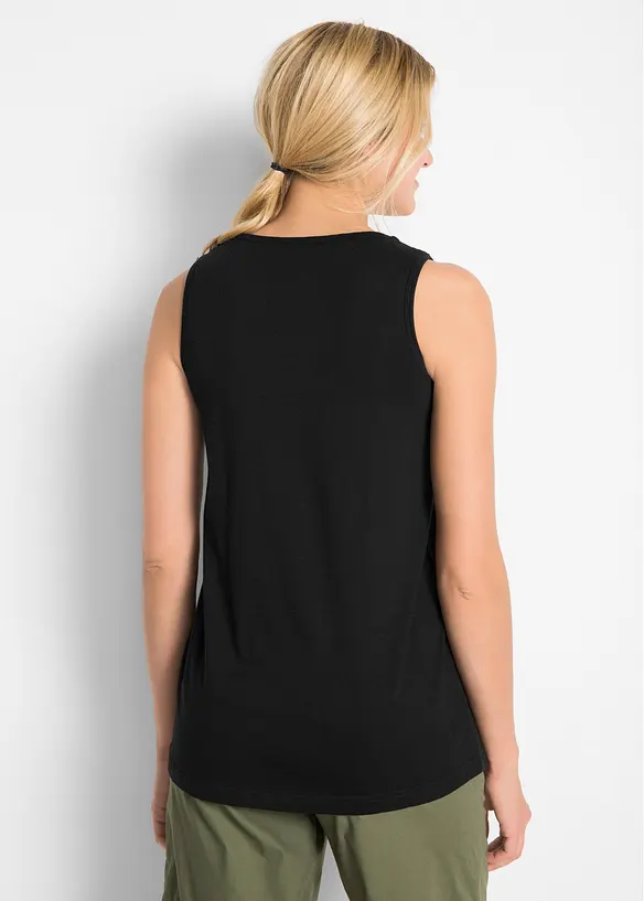 Top coton à dentelle, bonprix