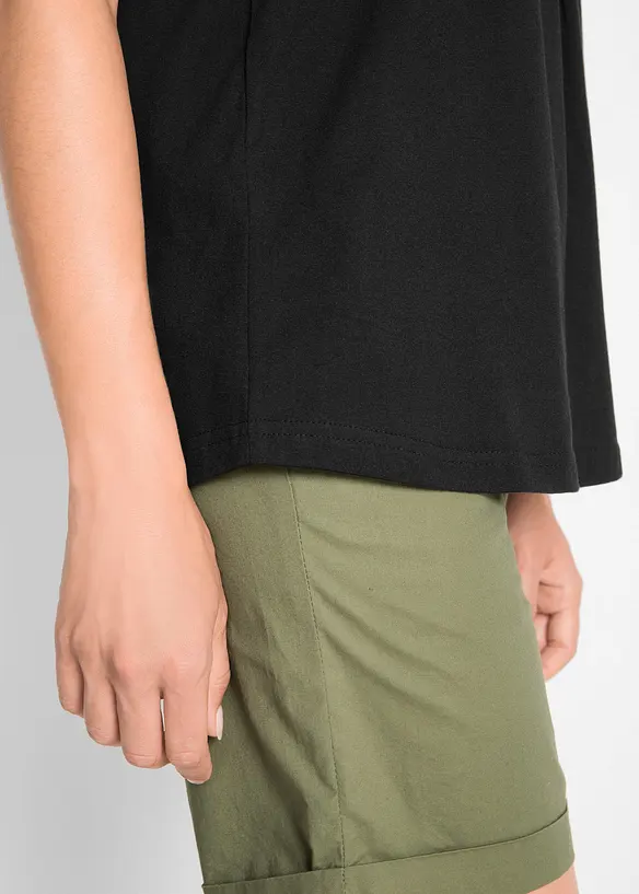 Top coton à dentelle, bonprix