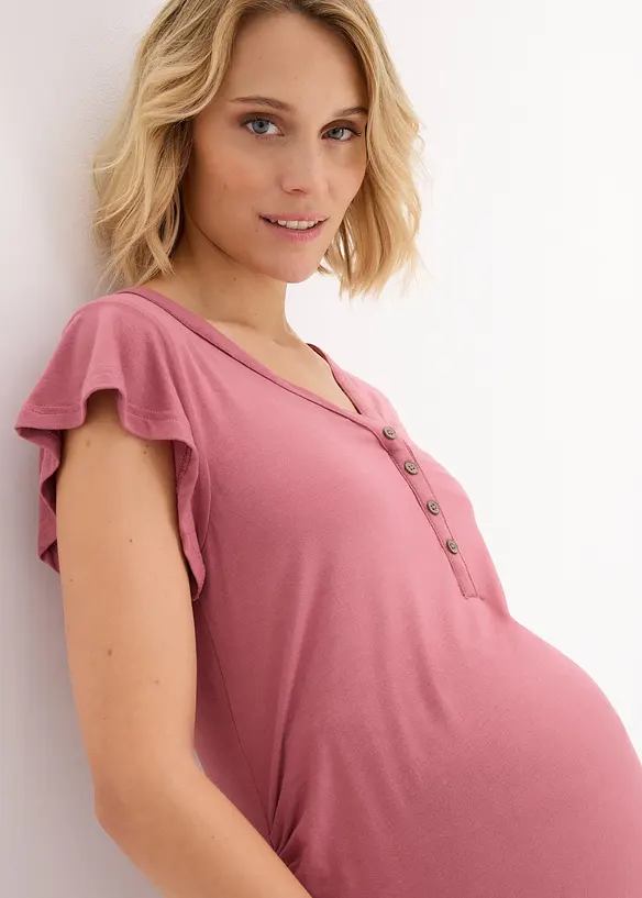 Blouse T-shirt de grossesse avec fonction allaitement avec viscose, bonprix