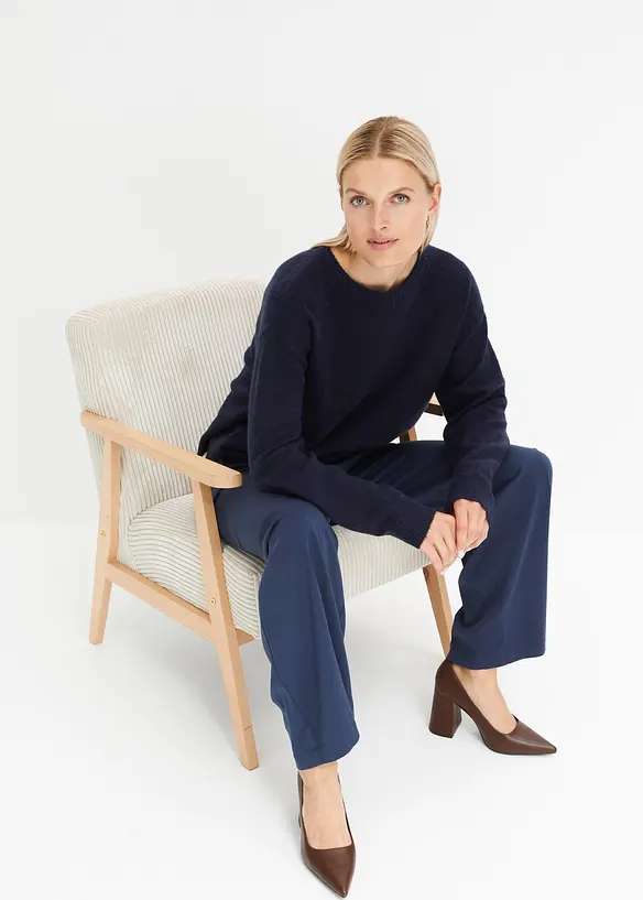 Pull col rond à épaules descendues, bonprix