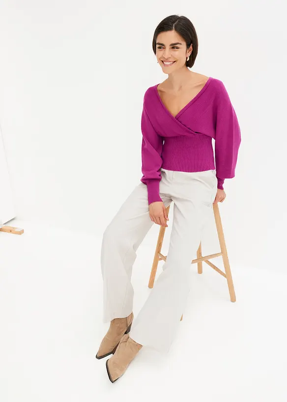 Pull fluide en viscose mélangée, bonprix