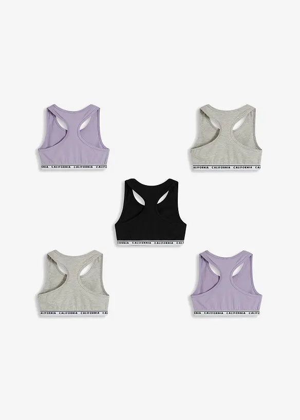 Lot de 5 brassi&egrave;res, bonprix