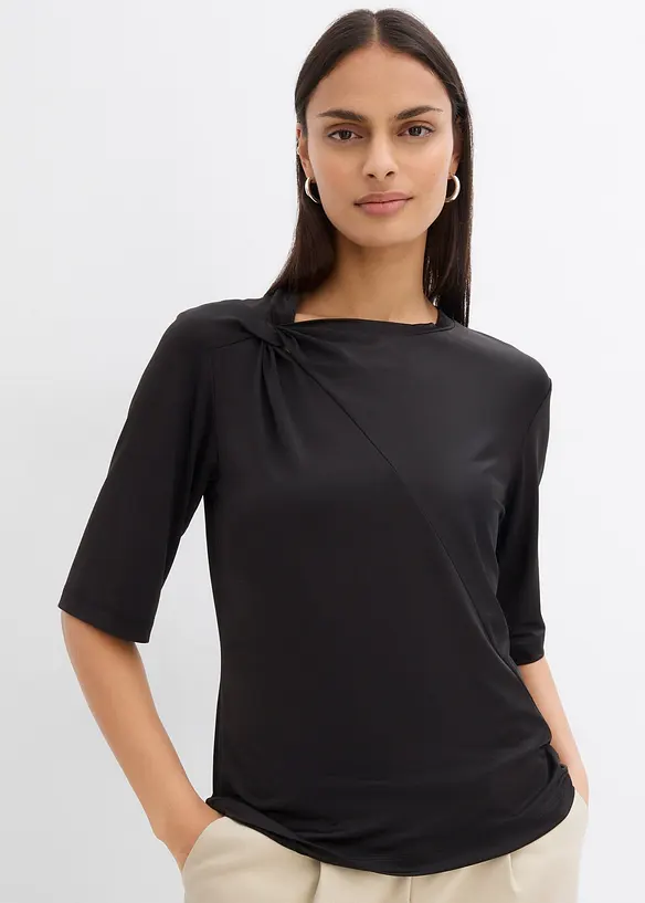 T-shirt avec détail nœud, bonprix