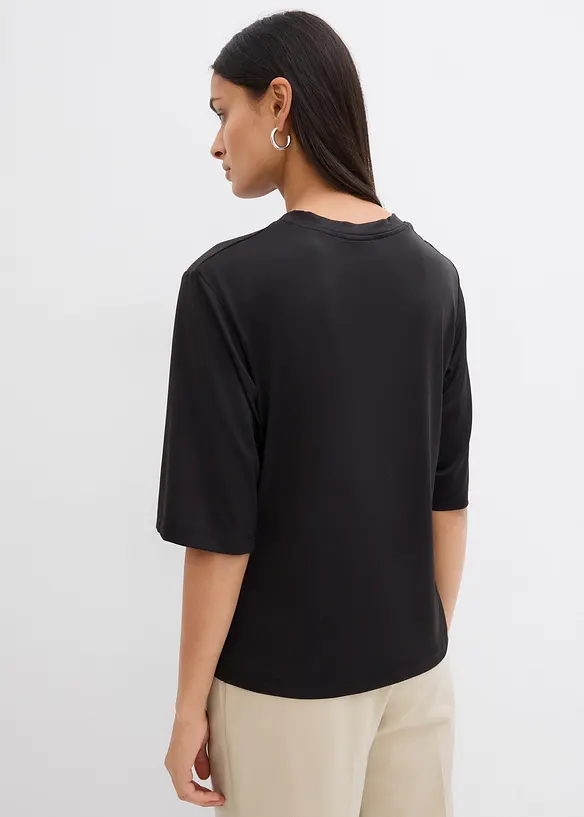 T-shirt avec détail nœud, bonprix