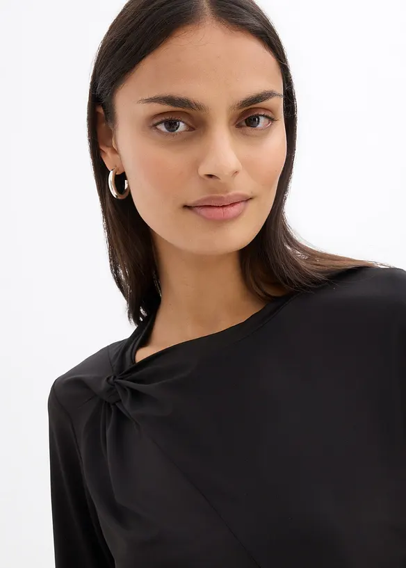 T-shirt avec détail nœud, bonprix