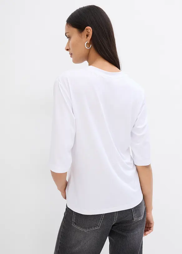 T-shirt avec d&eacute;tail n&oelig;ud, bonprix