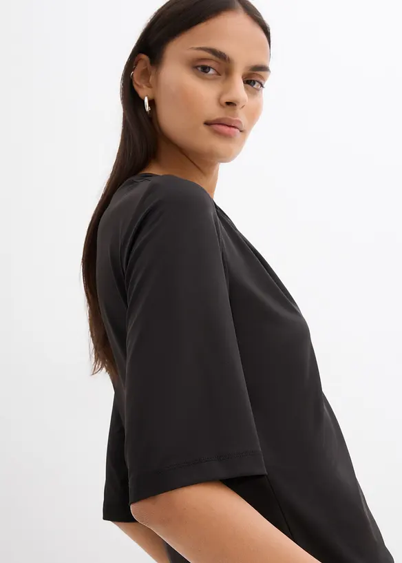 T-shirt avec détail nœud, bonprix