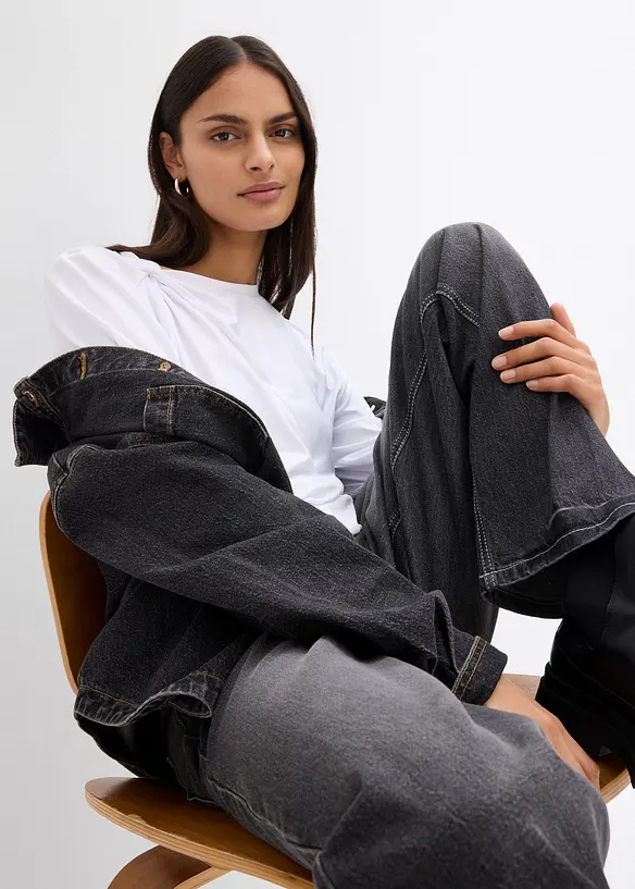 T-shirt avec d&eacute;tail n&oelig;ud, bonprix