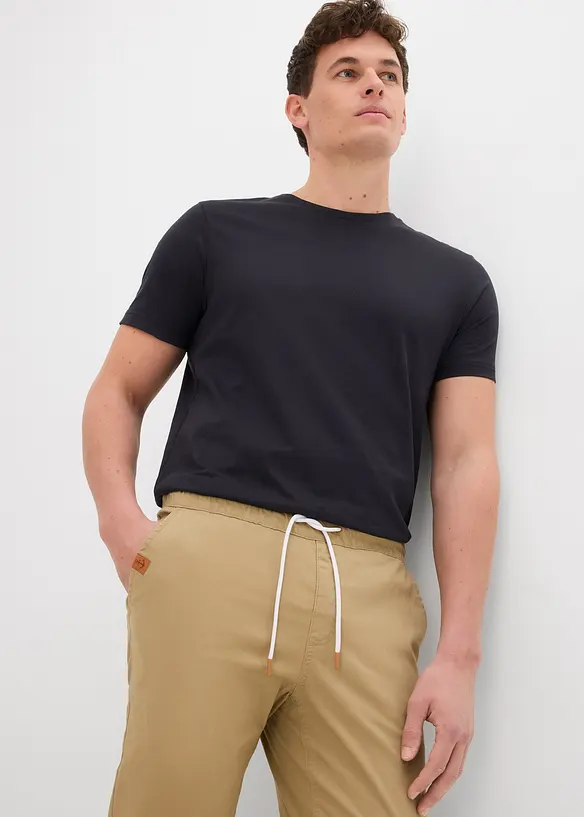 Pantalon droit stretch à taille élastiquée, Regular Fit, bonprix