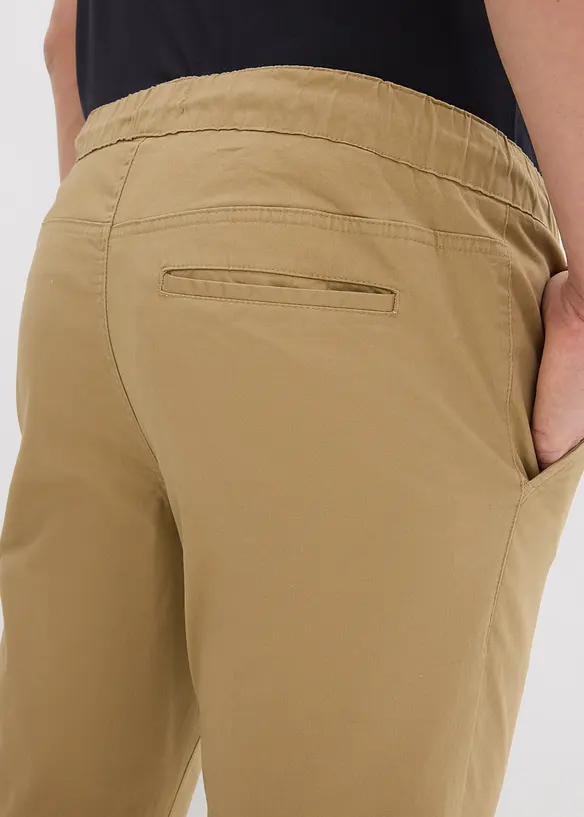 Pantalon droit stretch à taille élastiquée, Regular Fit, bonprix
