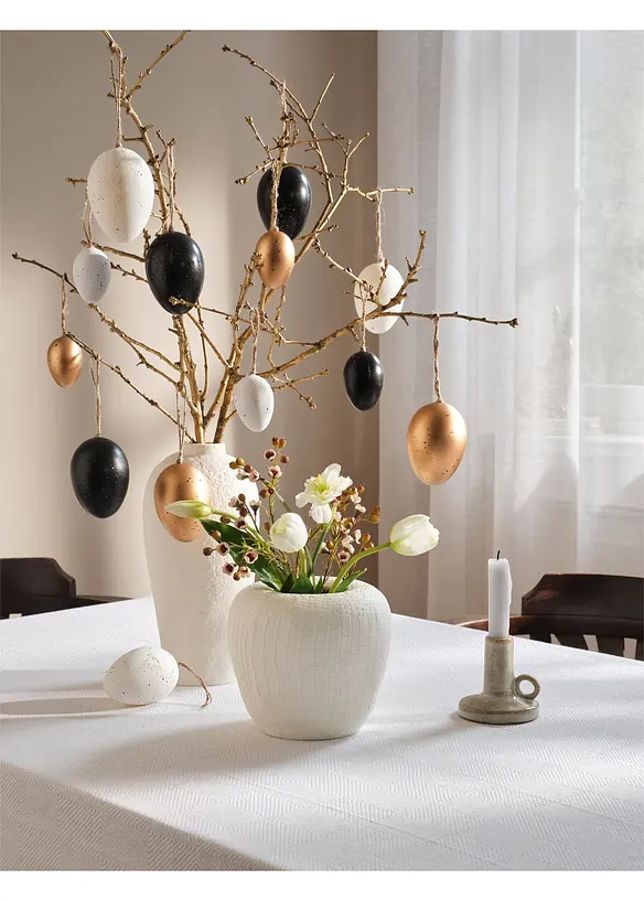 Objet d&eacute;co &oelig;ufs de P&acirc;ques &agrave; accrocher (lot de 16), bonprix