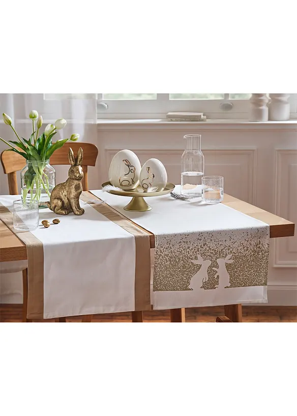 Figurine d&eacute;co lapin dor&eacute;, bonprix