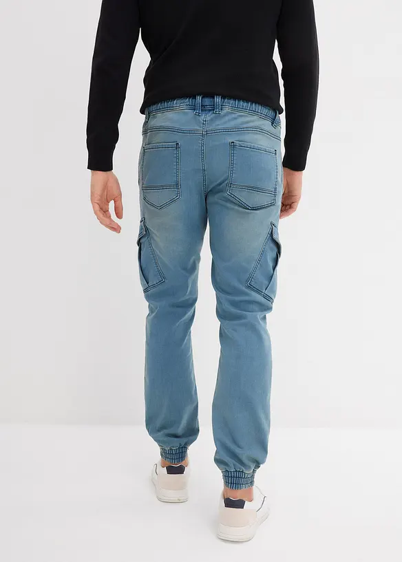 Jean jogger droit avec poches cargo, Regular, bonprix