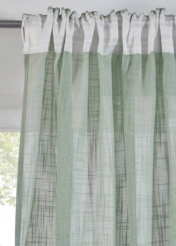 Lot de 2 rideaux panneau texturés, bonprix