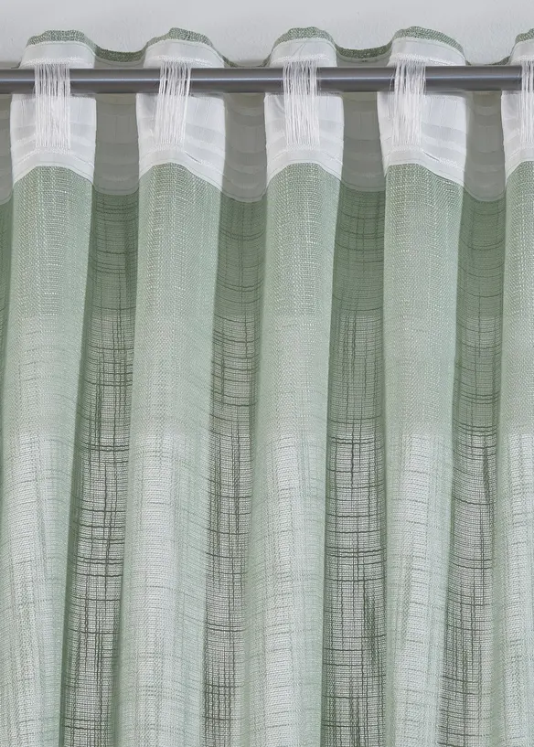 Lot de 2 rideaux panneau texturés, bonprix