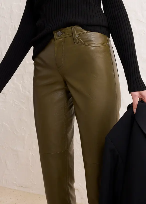 Pantalon en cuir nappa d’agneau, bonprix