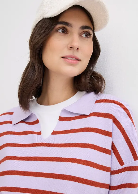 Pull rayé en viscose mélangée, bonprix