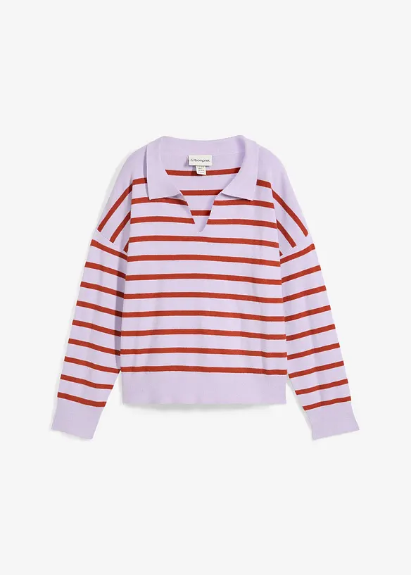 Pull rayé en viscose mélangée, bonprix