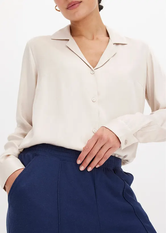 Pantalon &eacute;lastiqu&eacute; avec passepoils devant, bonprix