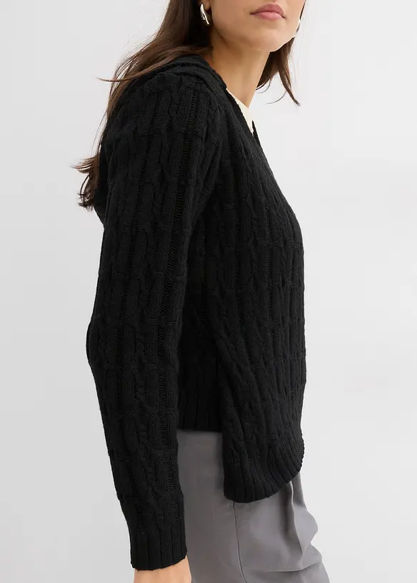 Pull à capuche et base asymétrique, bonprix