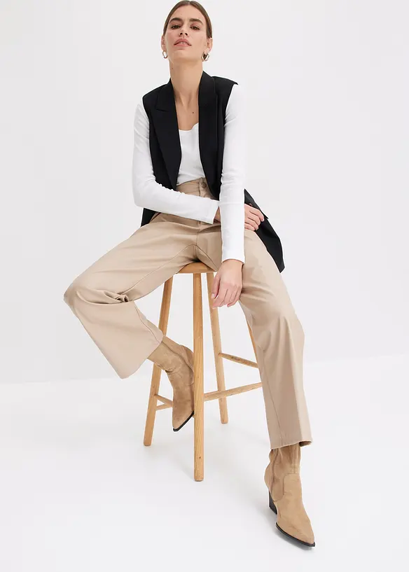 Pantalon enduit, bonprix