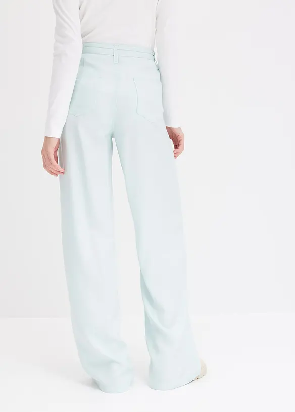 Pantalon à pinces en Lyocell avec lien à nouer, bonprix