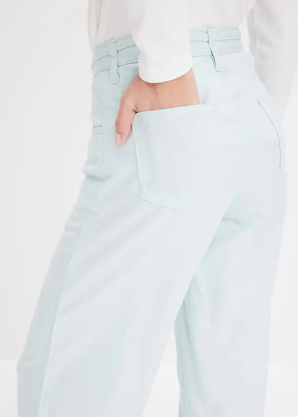 Pantalon à pinces en Lyocell avec lien à nouer, bonprix