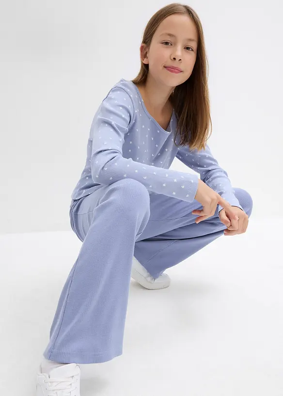 Pantalon en jersey de coton c&ocirc;tel&eacute;, bonprix