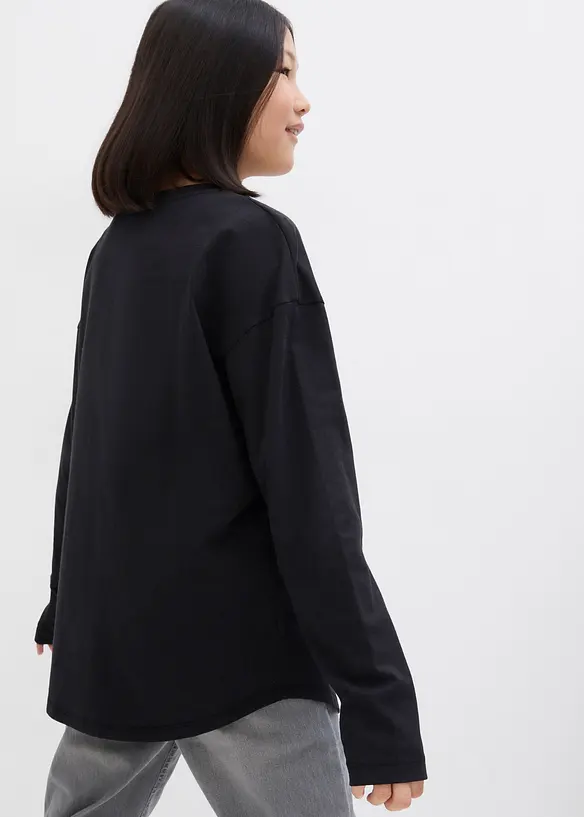 T-shirt manches longues 100% coton, bonprix