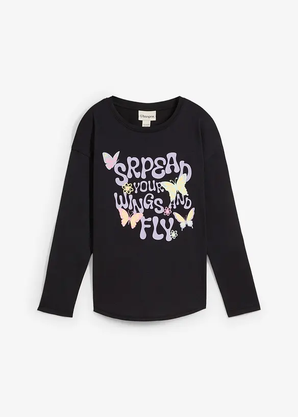 T-shirt manches longues 100% coton, bonprix