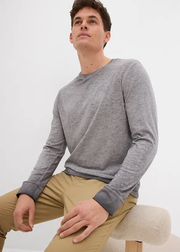 Lot de 2 T-shirts manches longues, bonprix