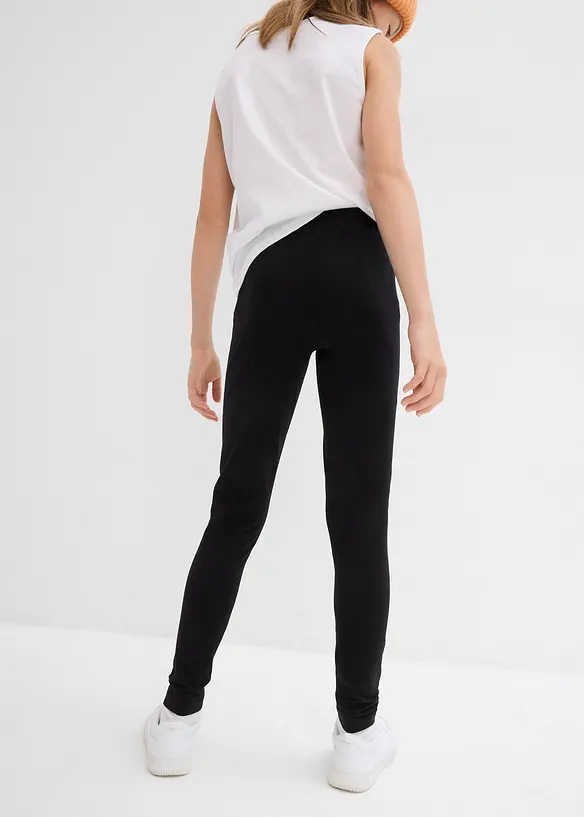 Lot de 3 leggings en coton extensible, bonprix