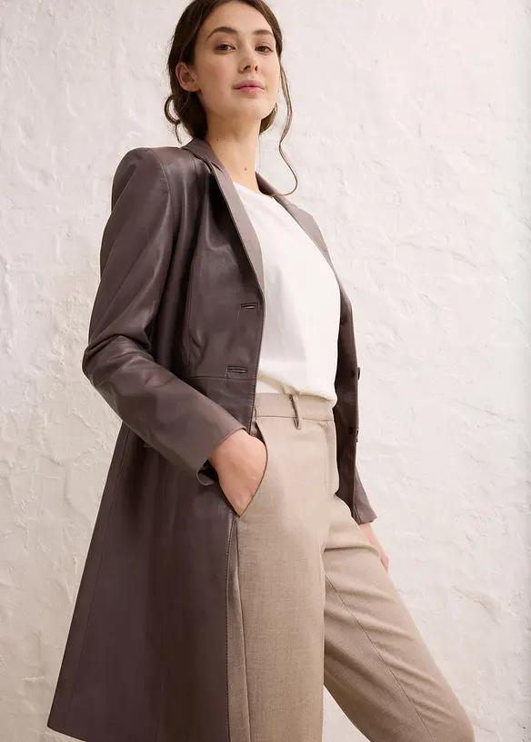 Pantalon en laine mélangée, bonprix