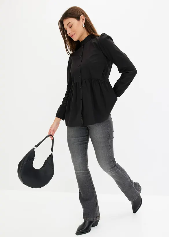 Chemisier long &agrave; fronces, bonprix
