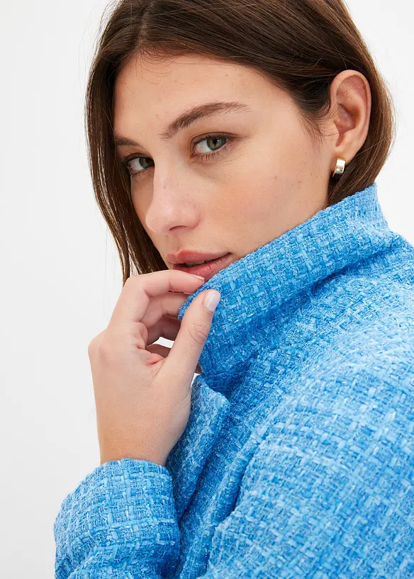 Blazer en maille bouclette à boutonnage double, bonprix