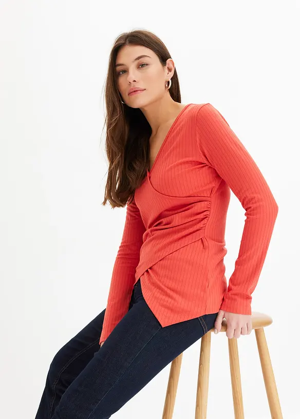 T-shirt c&ocirc;tel&eacute;, style portefeuille, bonprix