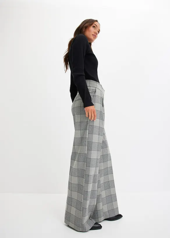 Pantalon large à carreaux, bonprix