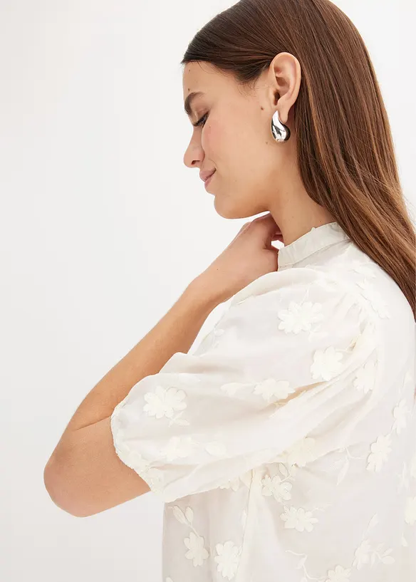 Chemisier manches courtes, 100% coton, bonprix