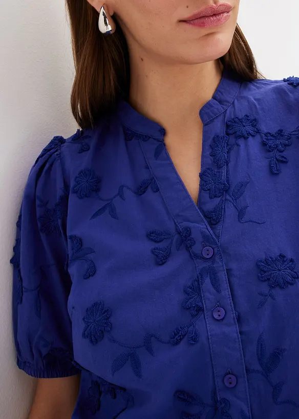 Chemisier manches courtes, 100% coton, bonprix