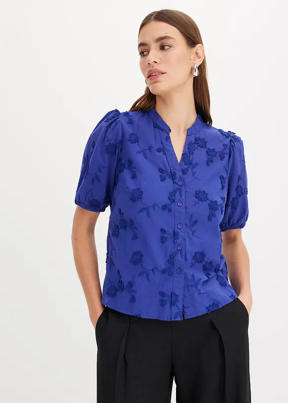 Chemisier manches courtes, 100% coton, bonprix