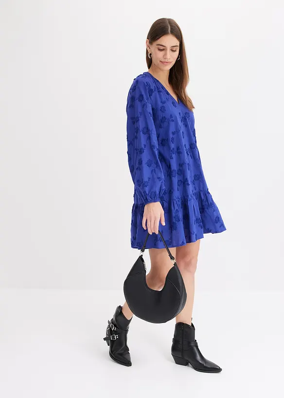 Robe avec fleurs appliquées, bonprix