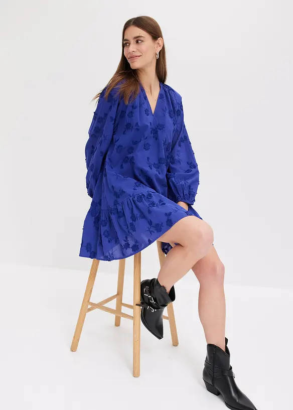 Robe avec fleurs appliquées, bonprix