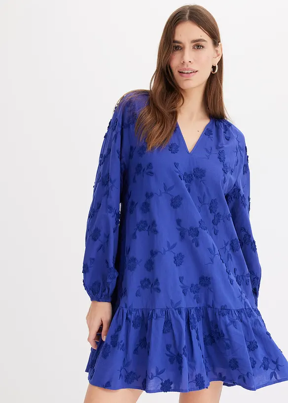 Robe avec fleurs appliquées, bonprix